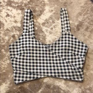 Charlotte russe black and white tank crop top